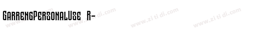 GarrengPersonalUse R字体转换